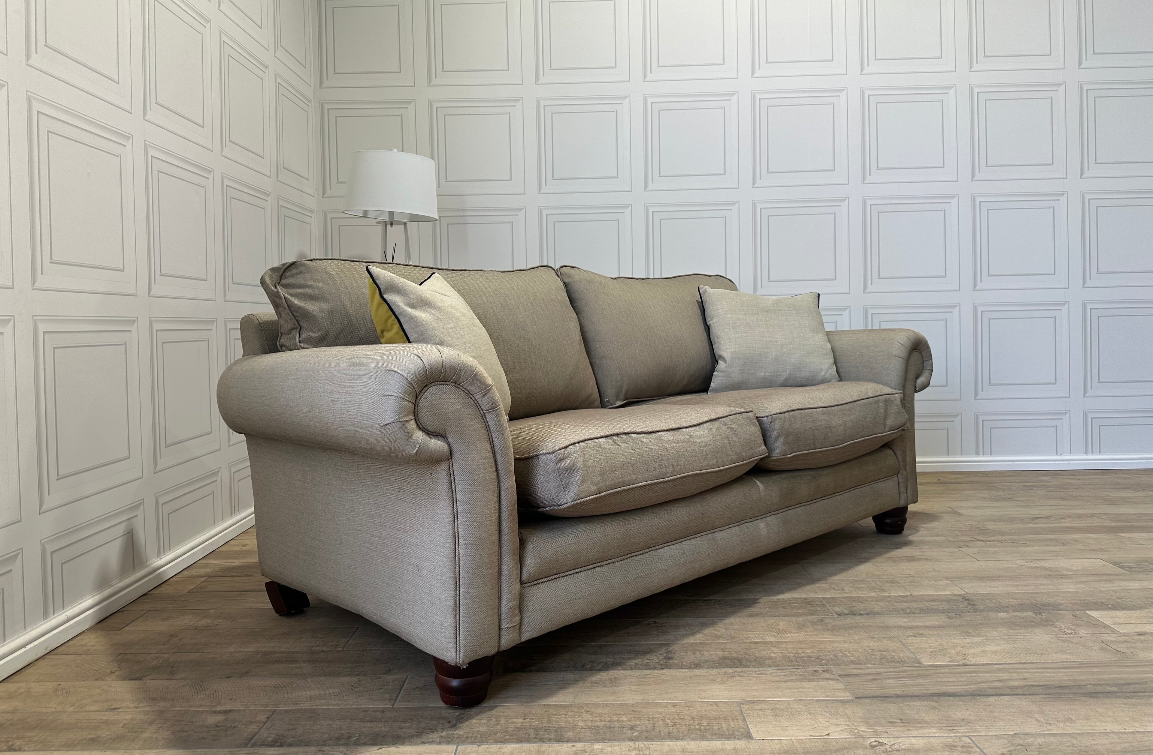 Laura Ashley 2/3 Seater Beige Sofa - Delivery Available