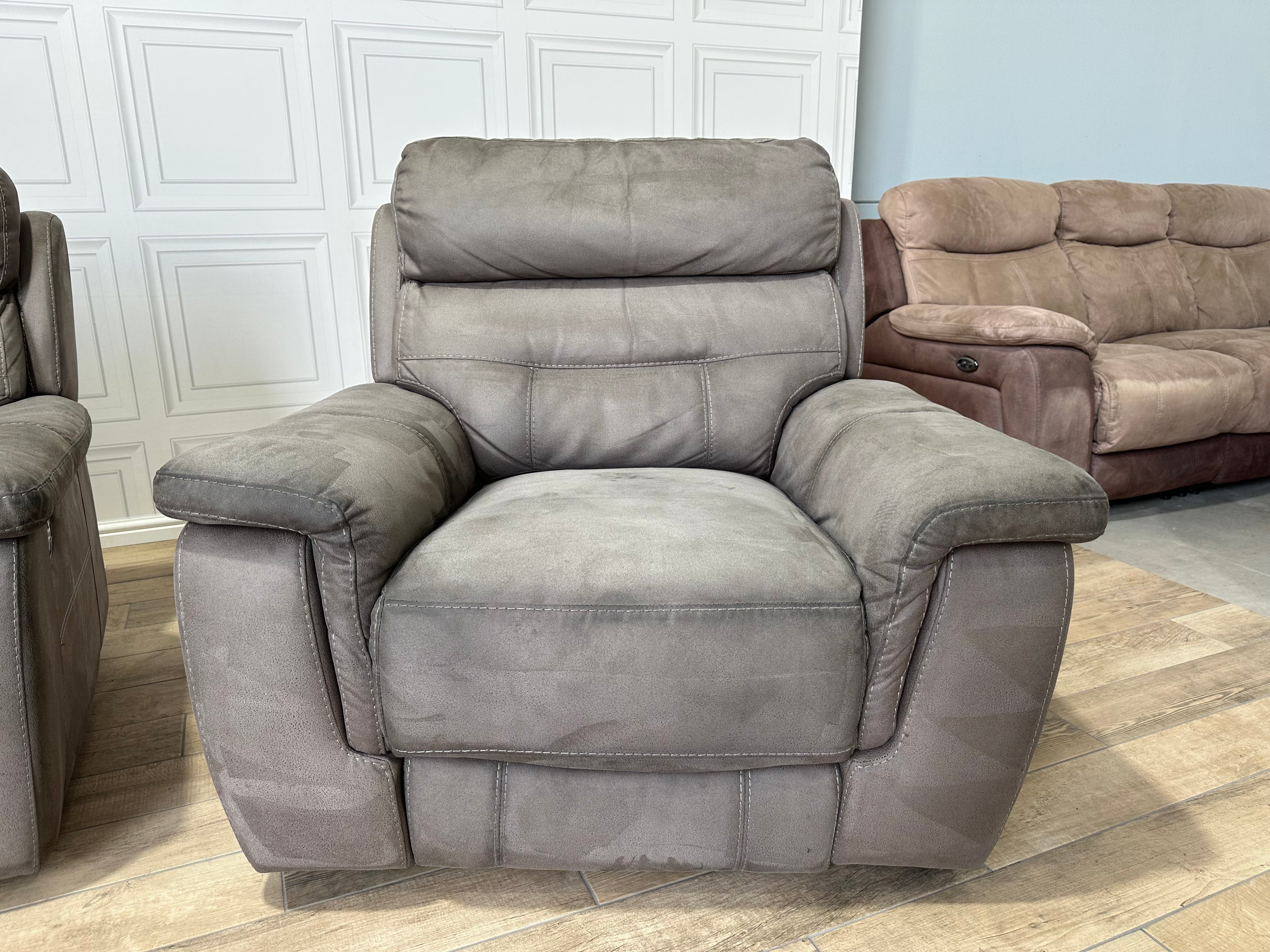 Sofology Grey Corner Recliner Sofa & Electric Reclining USB Chair - Delivery Available
