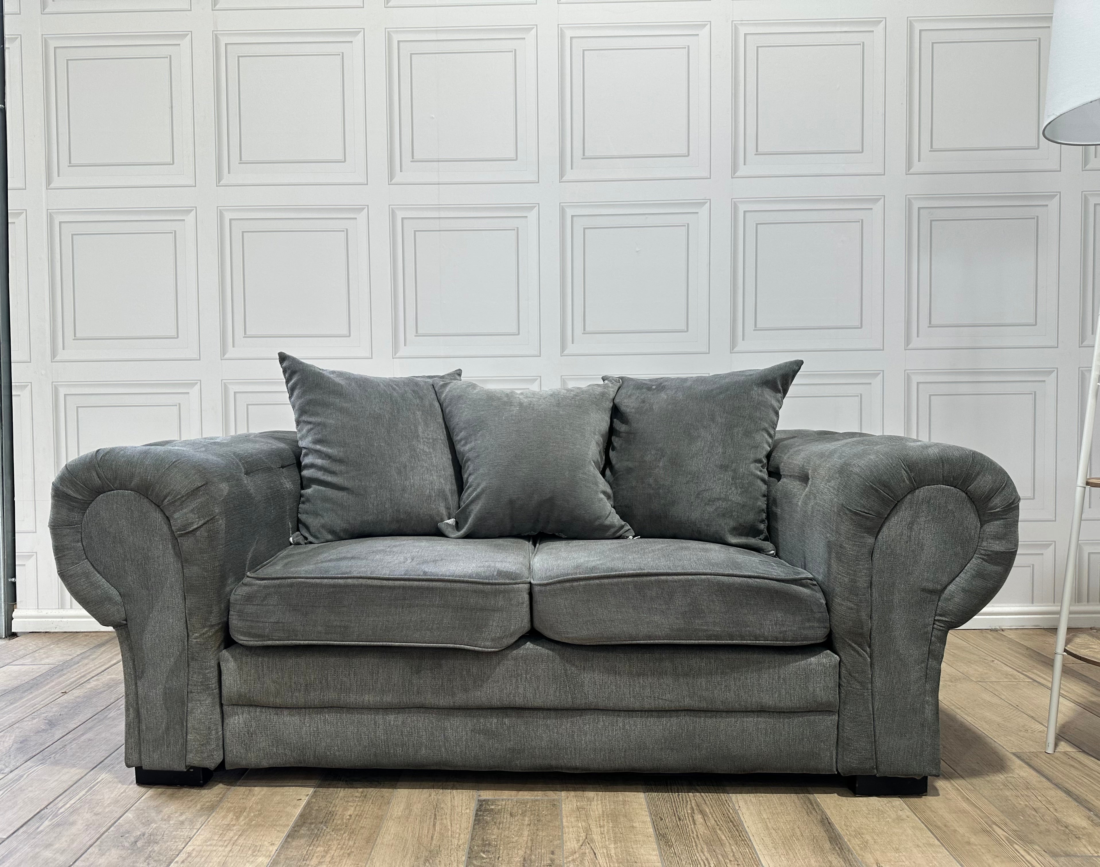 Grey 2 & 3 Seater Verona Set - Delivery Available - Payment On Delivery