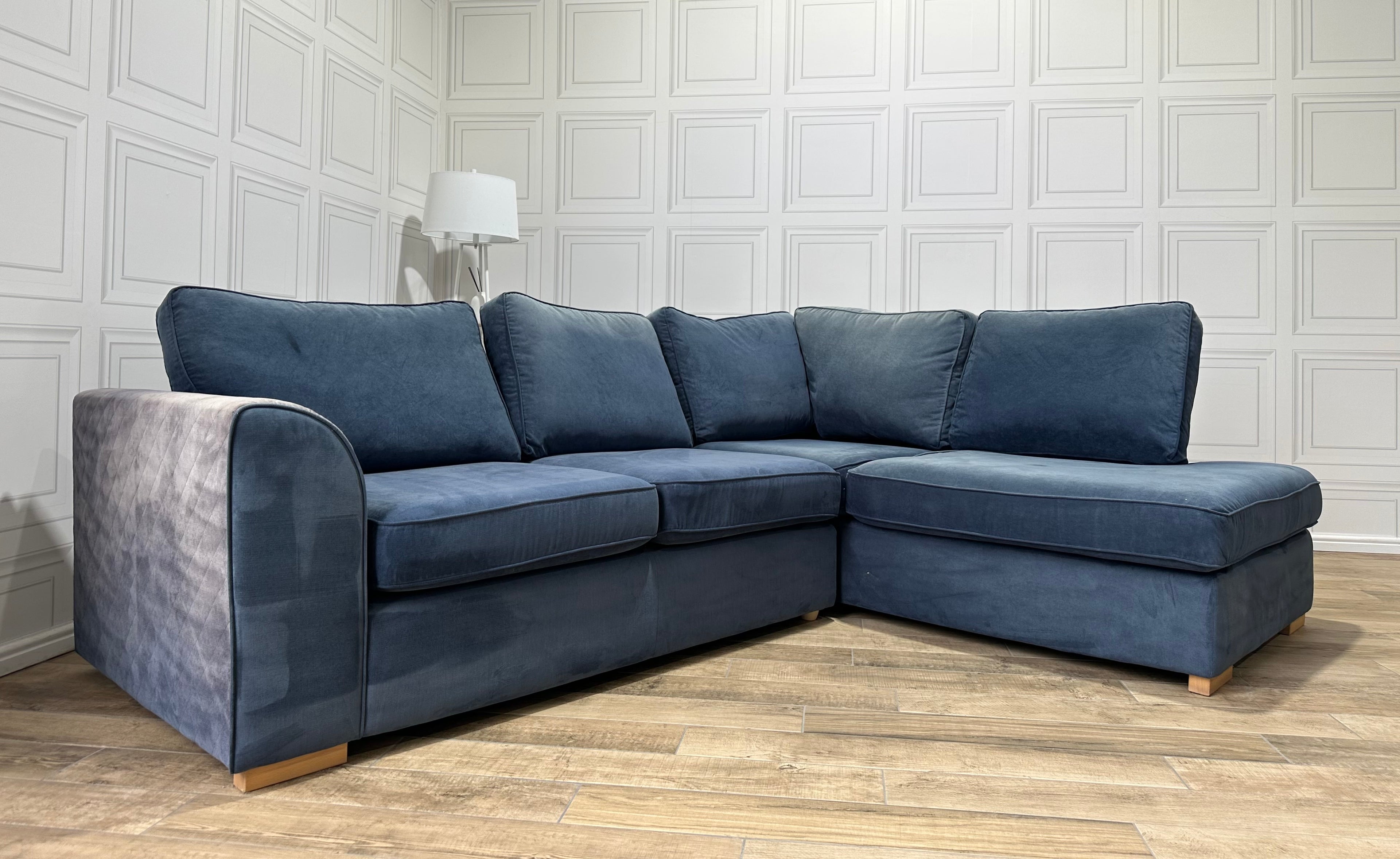 Navy Blue DFS Orka Corner Sofa - Delivery Available