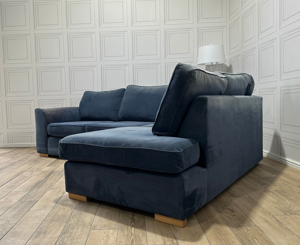 Navy Blue DFS Orka Corner Sofa - Delivery Available