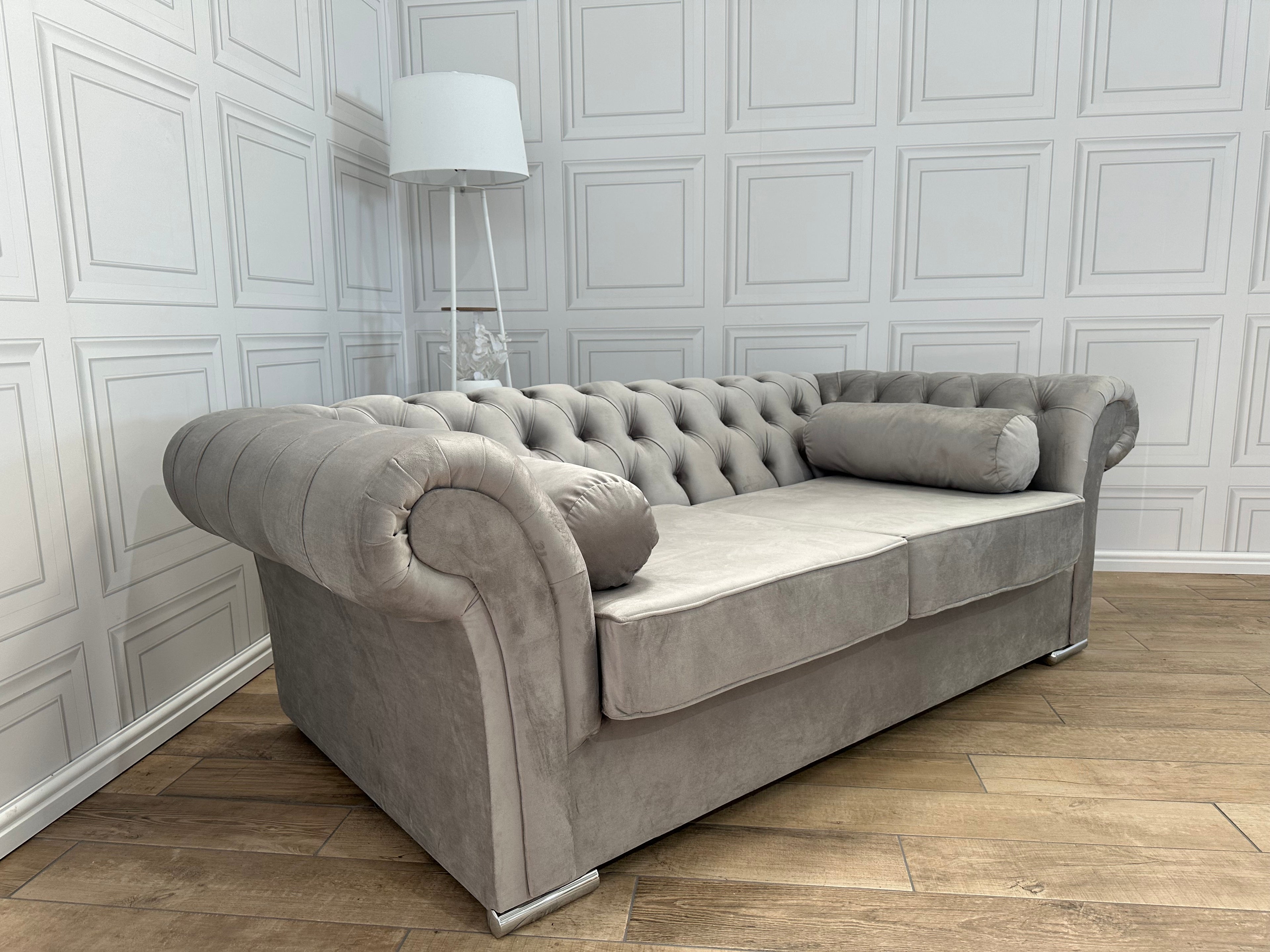 Brand New 2 Seater French Velvet Chesterfield Sofa - Same Day Delivery Available
