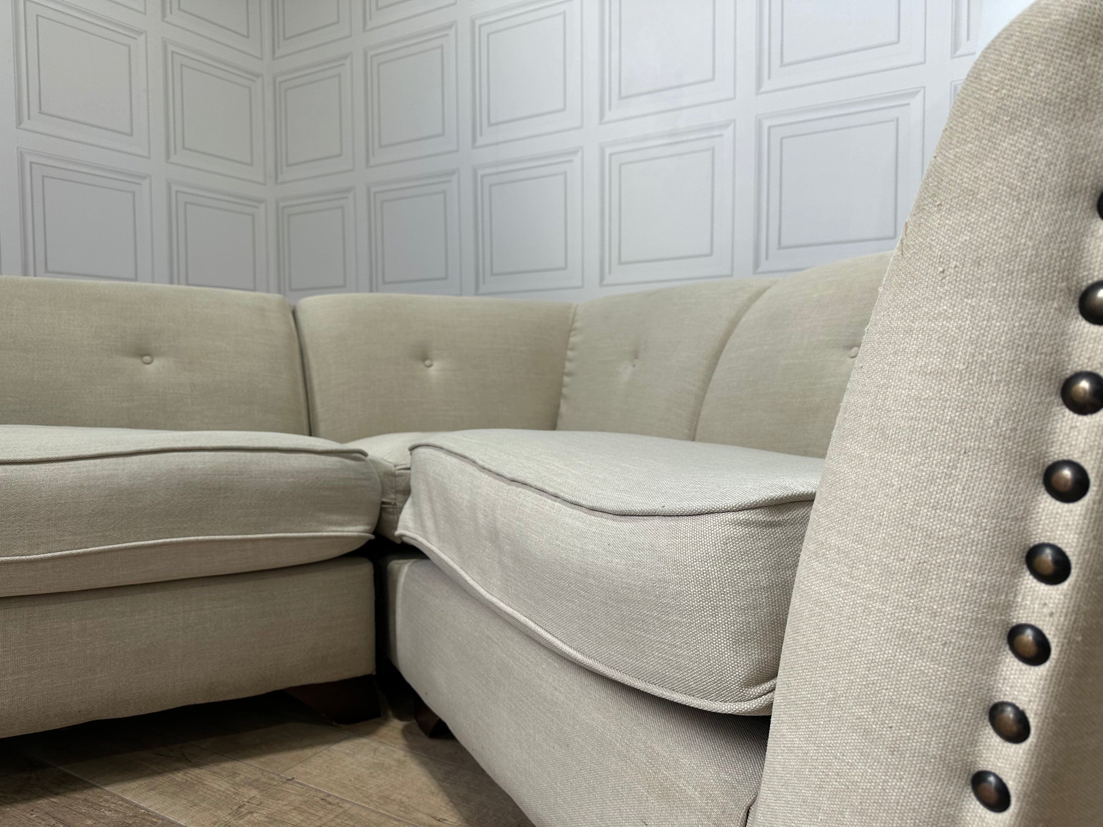 Large Sofology Cream/Beige Corner Sofa - Delivery Available - Payment On Delivery - Cheshire Based