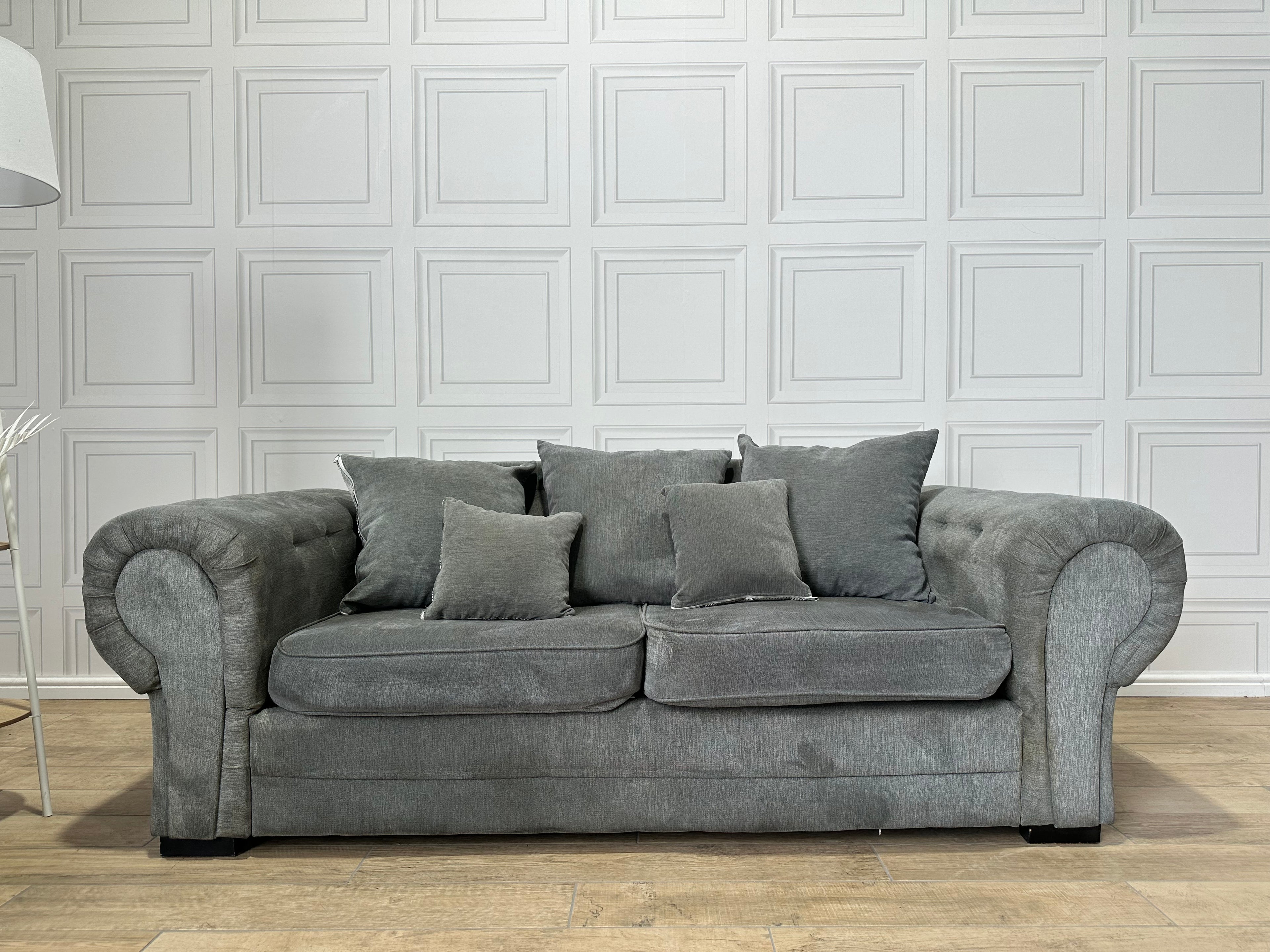 Grey 2 & 3 Seater Verona Set - Delivery Available - Payment On Delivery
