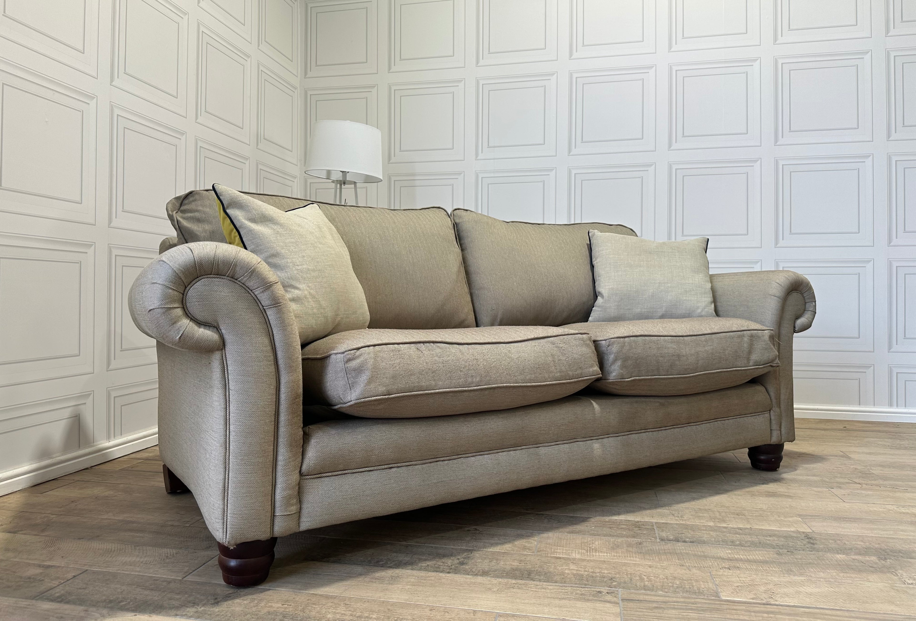 Laura Ashley 2/3 Seater Beige Sofa - Delivery Available