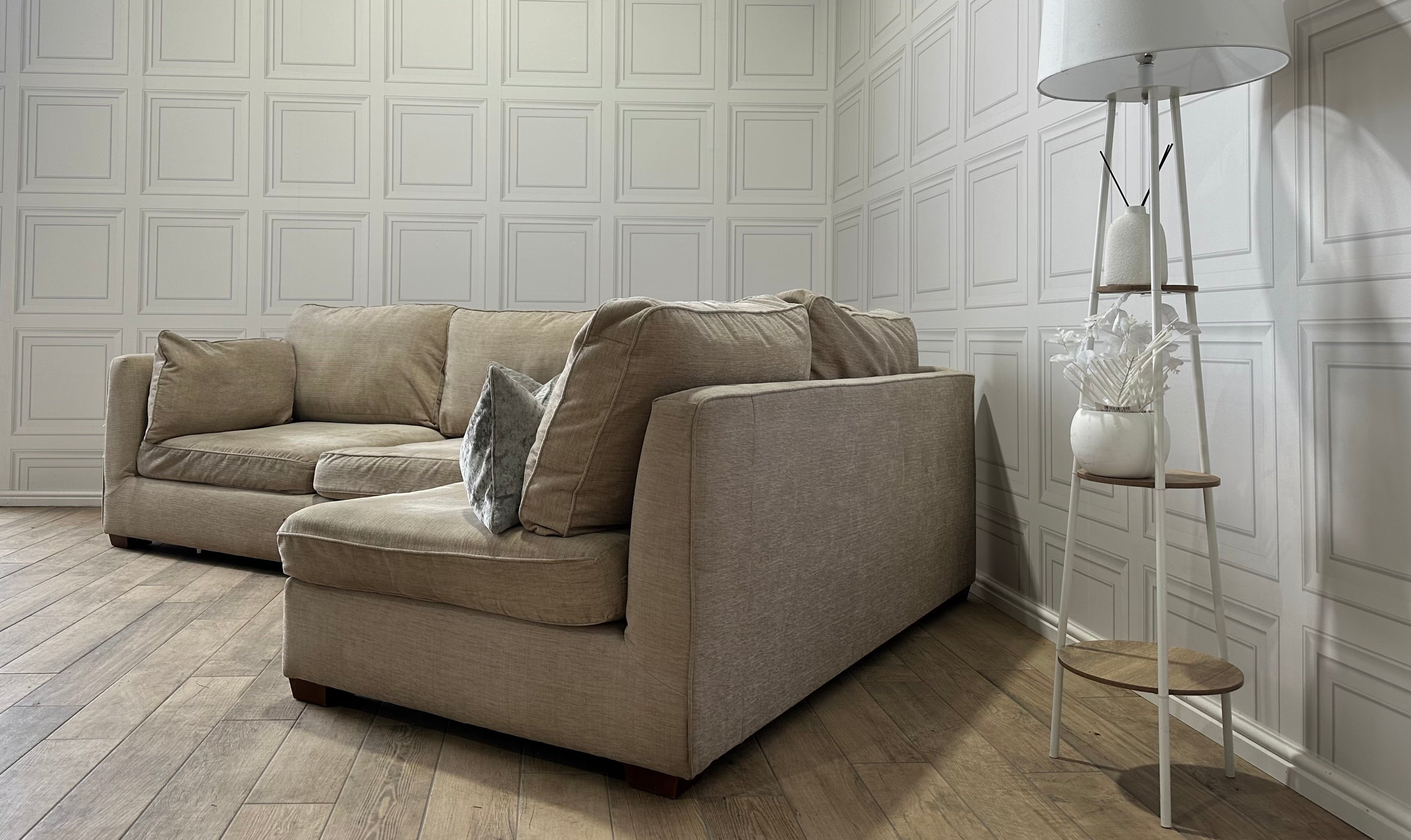 Marks & Spencer Beige Corner Sofa - Delivery Available - Payment On Delivery - Cheshire Based