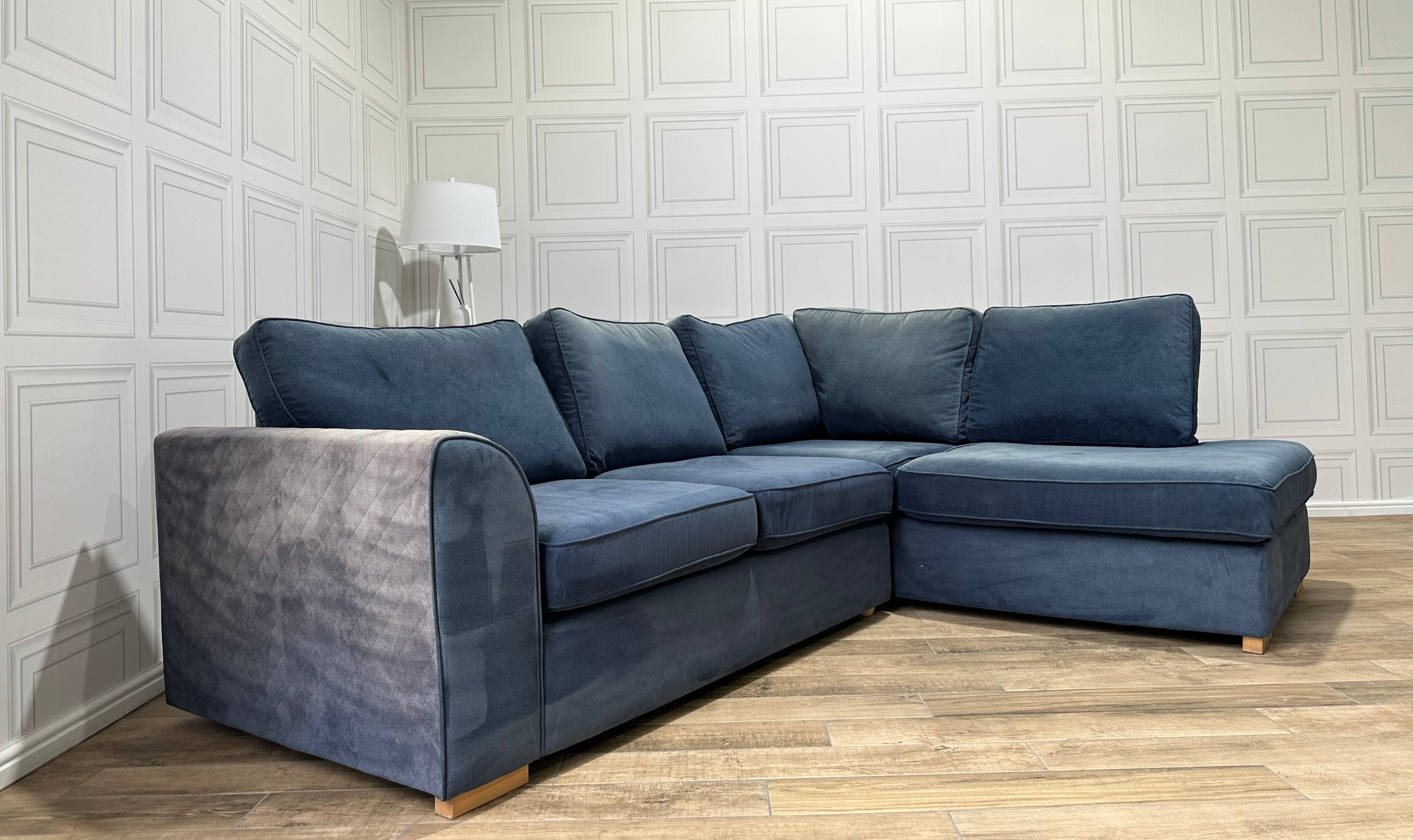 Navy Blue DFS Orka Corner Sofa - Delivery Available
