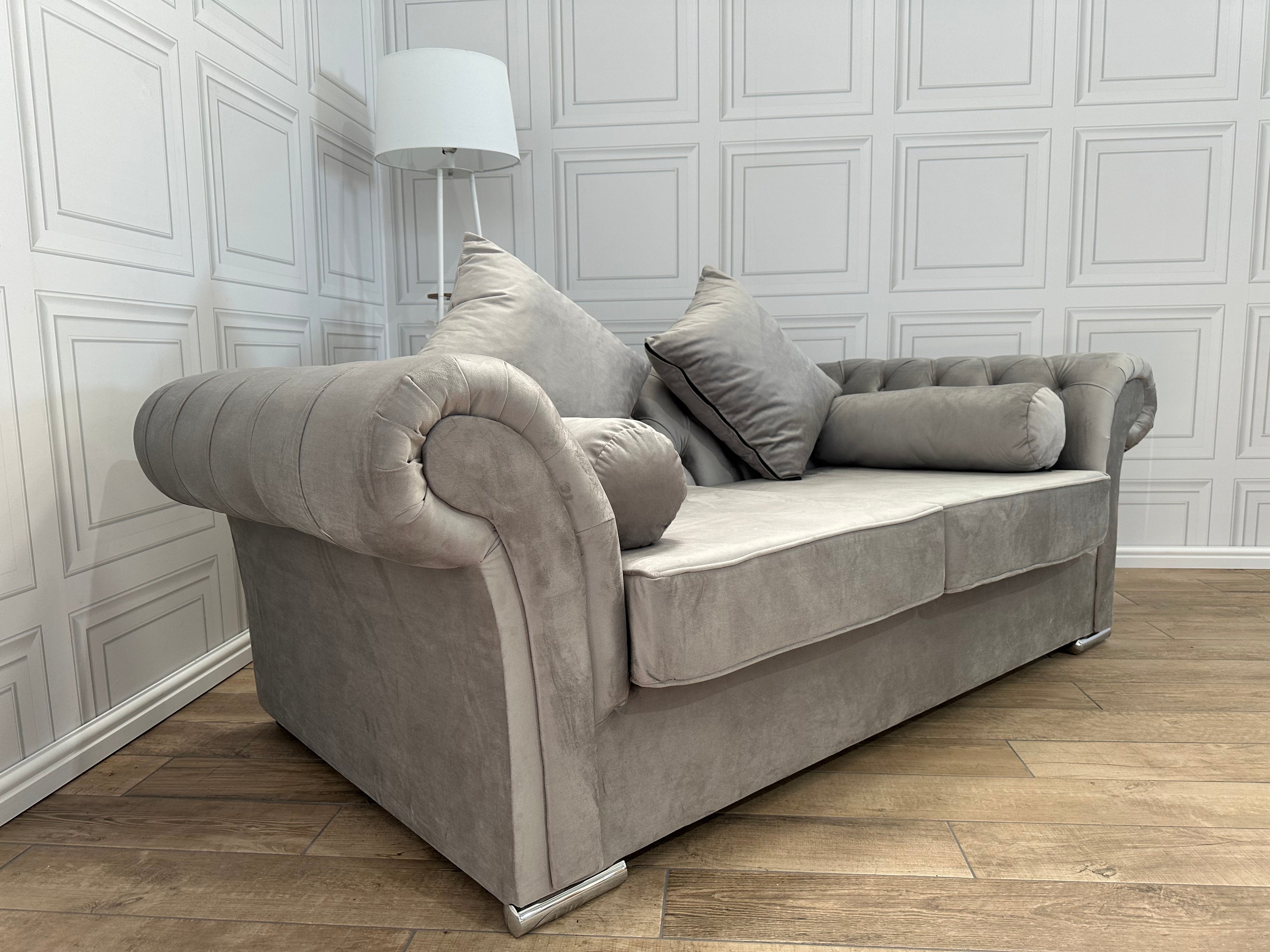 Brand New 2 Seater French Velvet Chesterfield Sofa - Same Day Delivery Available