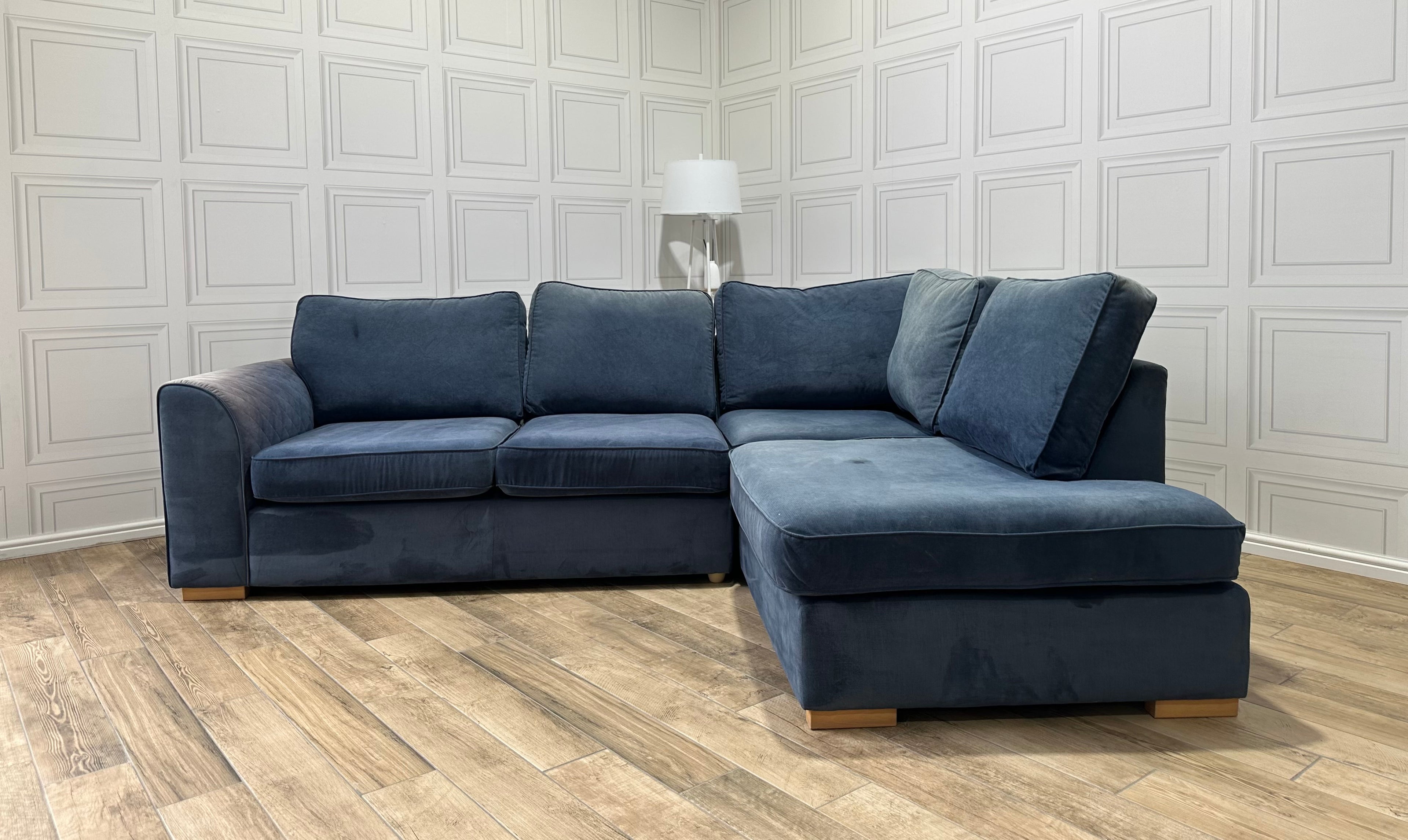 Navy Blue DFS Orka Corner Sofa - Delivery Available