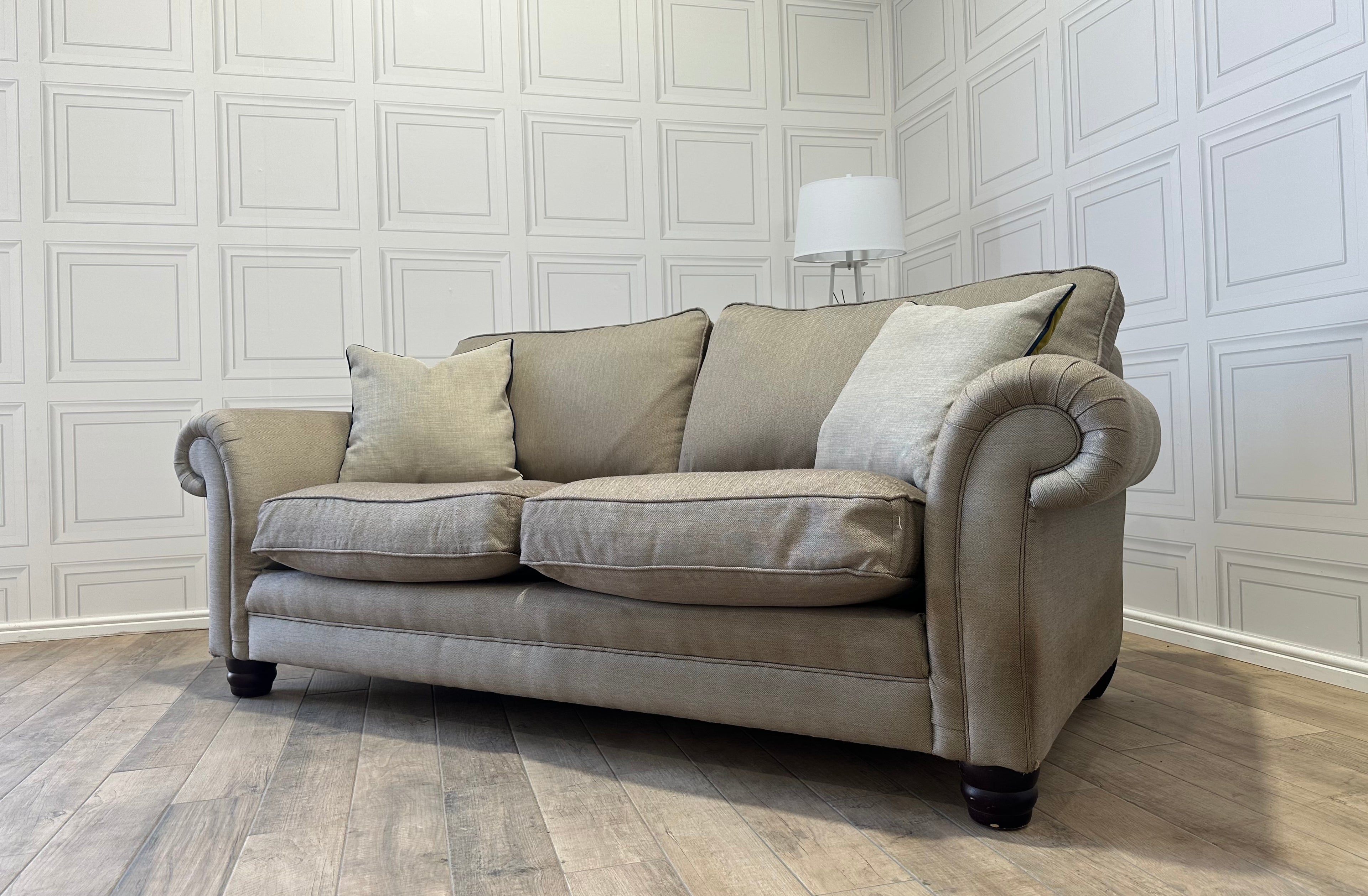 Laura Ashley 2/3 Seater Beige Sofa - Delivery Available